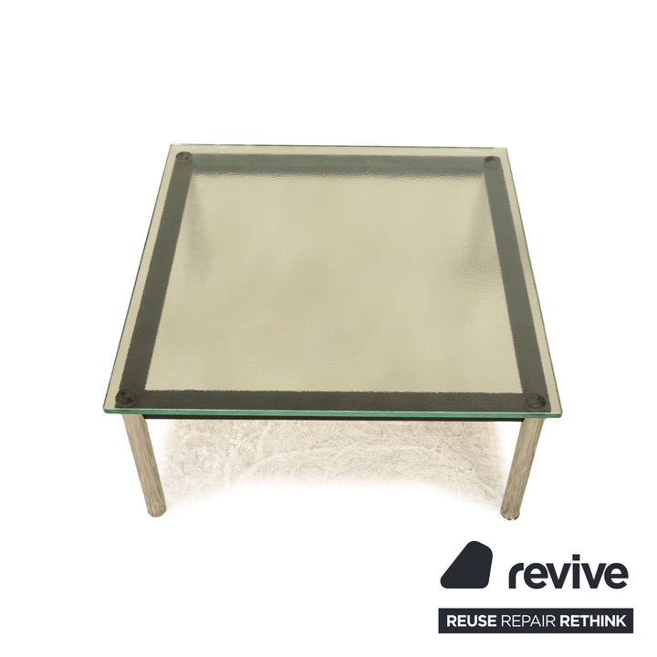 Cassina LC 10-P Glas Couchtisch Silber