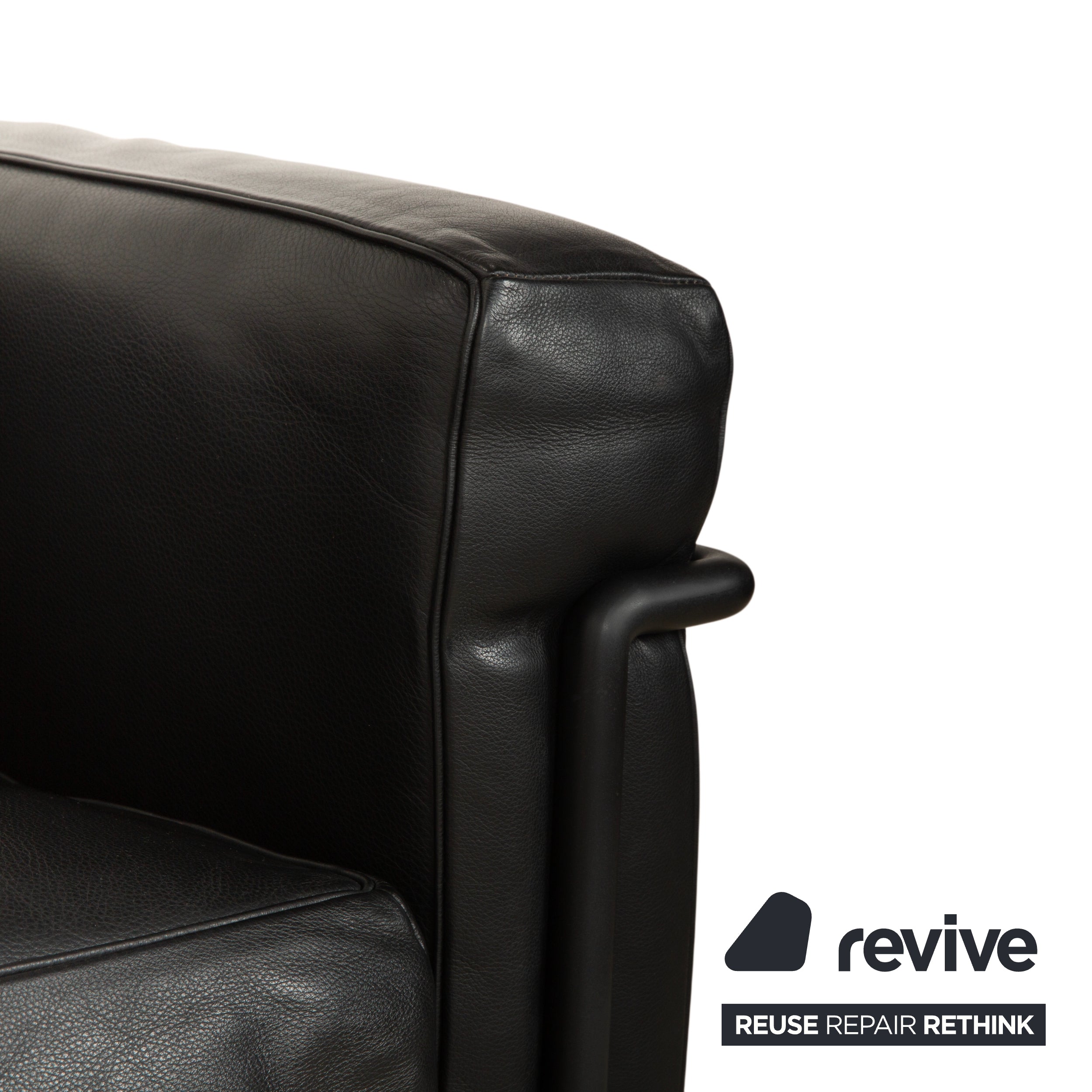 Cassina LC 2 Leather 2x Armchair Black