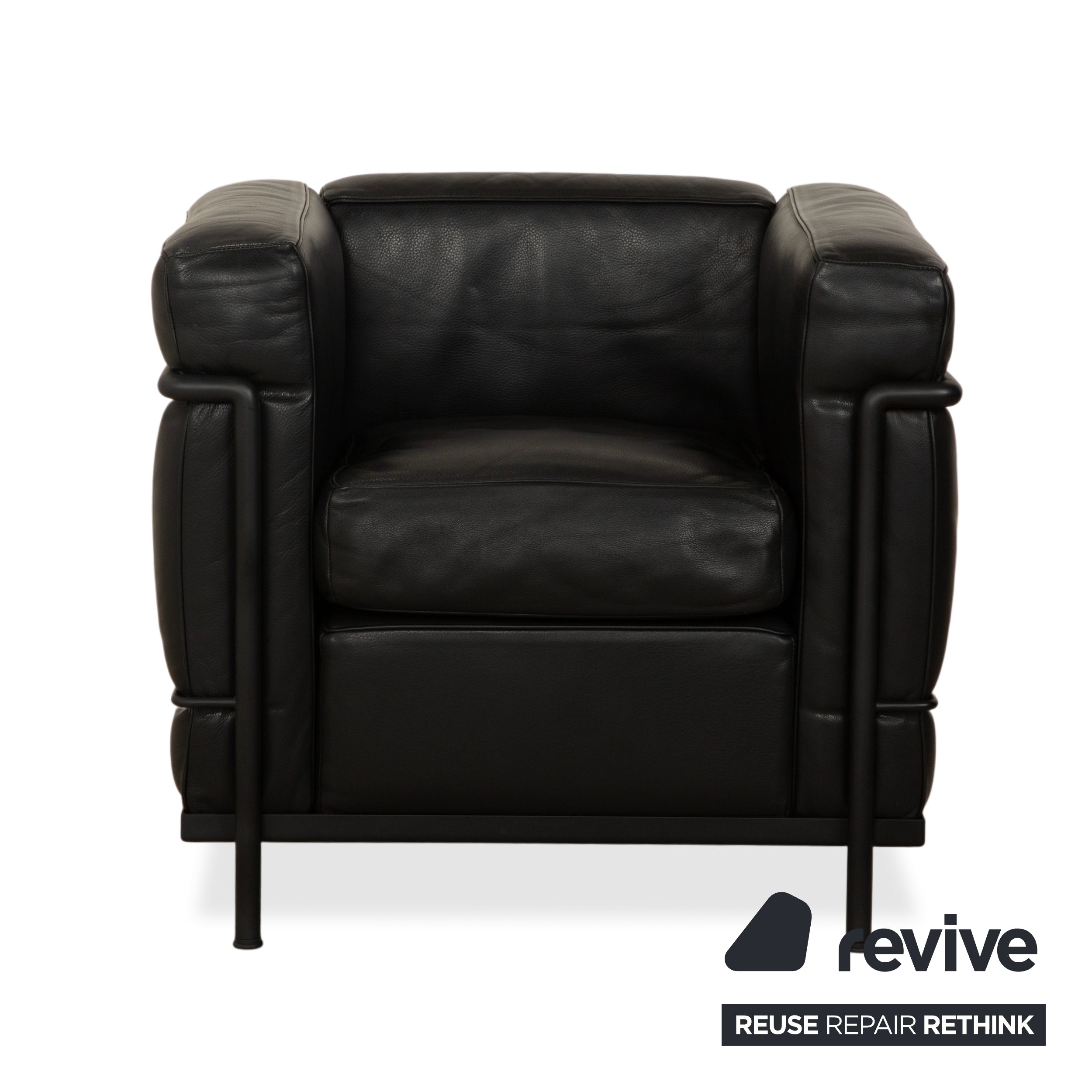 Cassina LC 2 Leather 2x Armchair Black