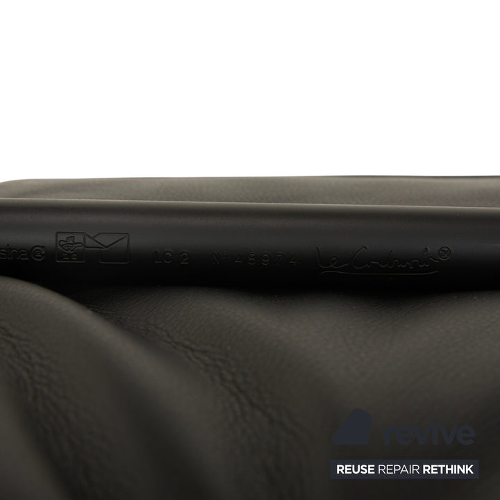 Cassina LC 2 Leder 2x Sessel Schwarz