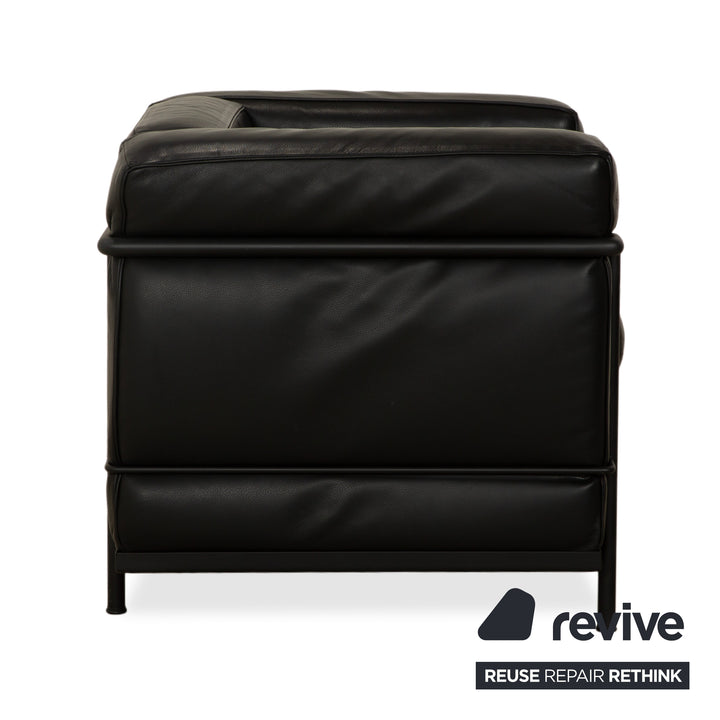 Cassina LC 2 Leather 2x Armchair Black