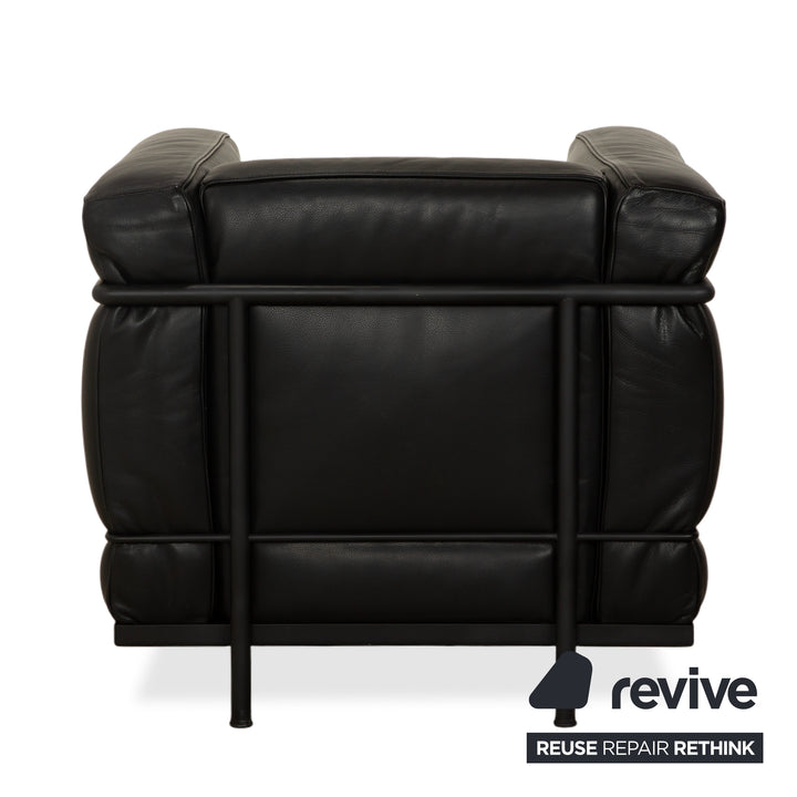 Cassina LC 2 Leder 2x Sessel Schwarz