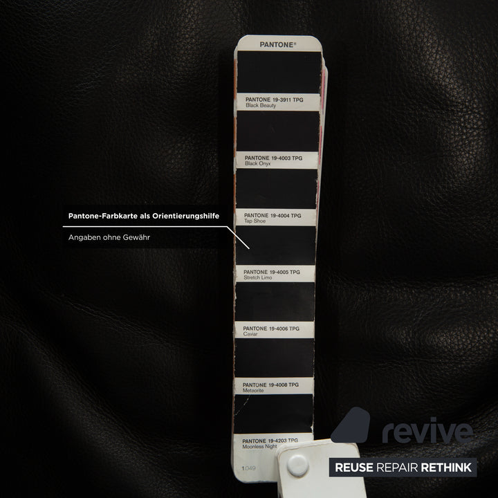 Cassina LC 2 Leder Dreisitzer mit Sessel Schwarz Sofa Couch