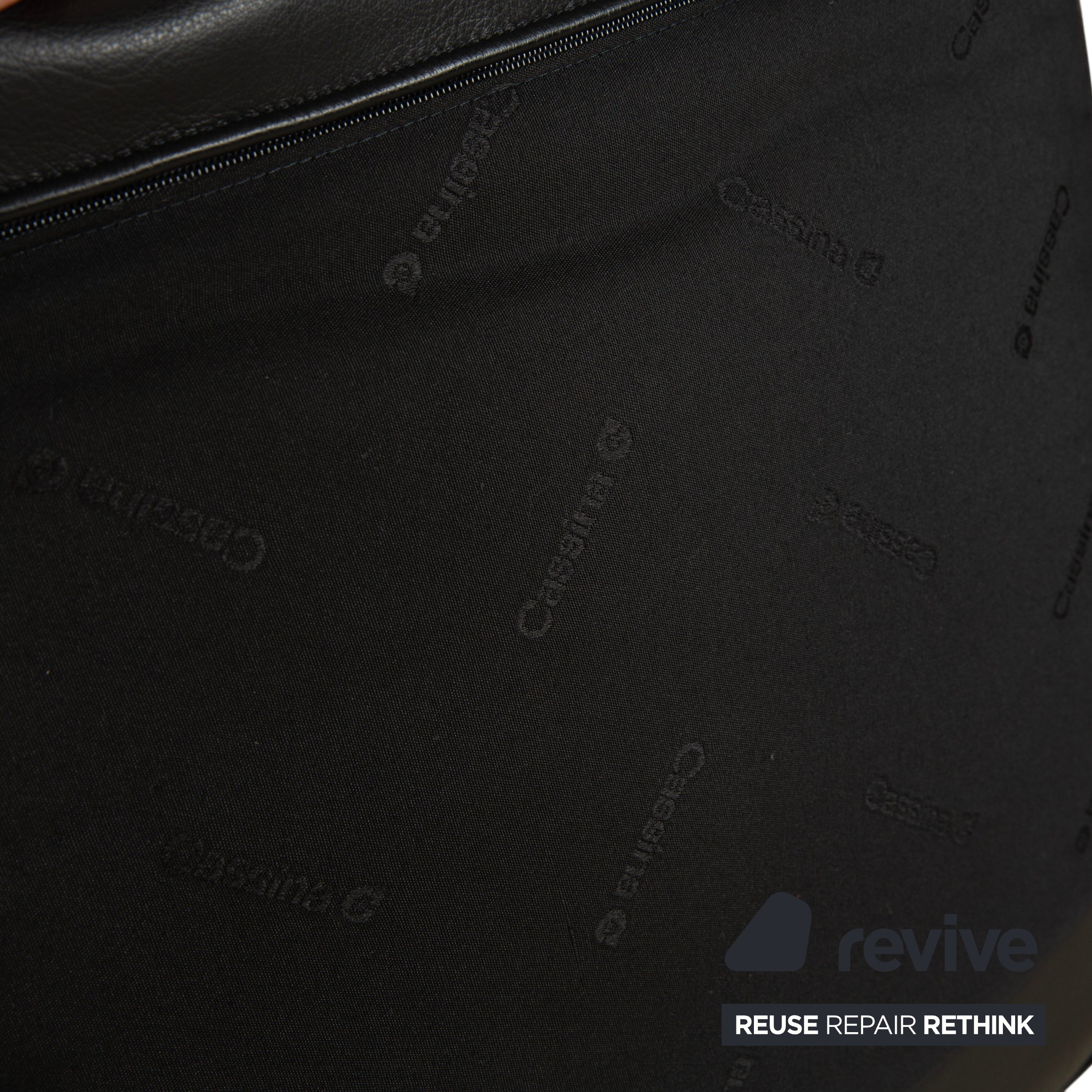 Cassina LC 2 Leather Three-Seater Black Sofa Couch