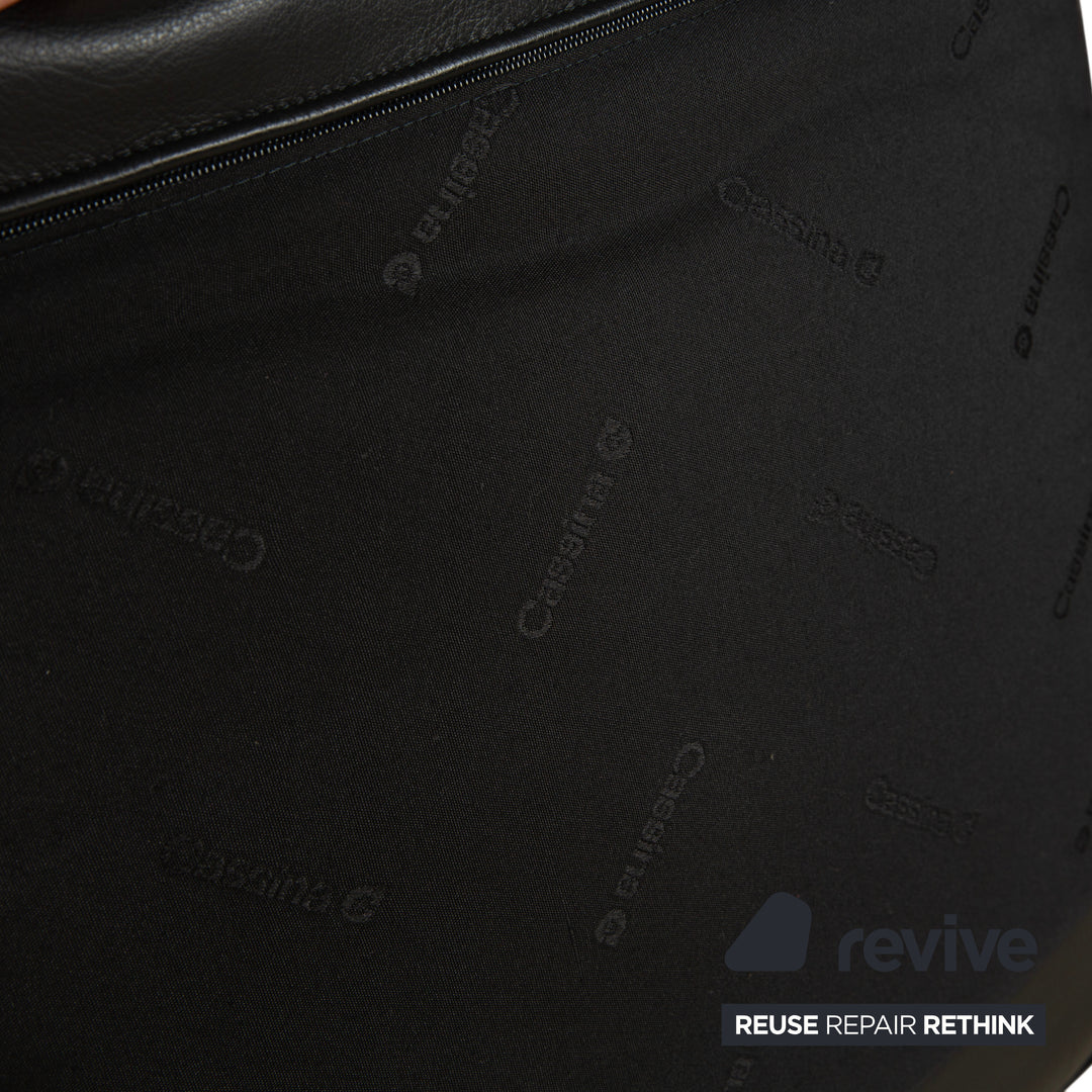 Cassina LC 2 Leder Dreisitzer Schwarz Sofa Couch