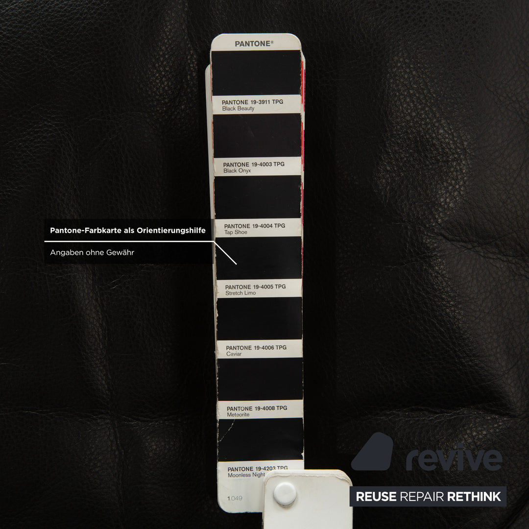 Cassina LC 2 Leder Dreisitzer Schwarz Sofa Couch