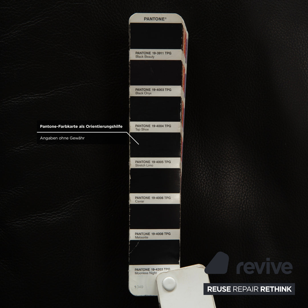 Cassina LC 2 Leder Dreisitzer Schwarz Sofa Le Corbusier