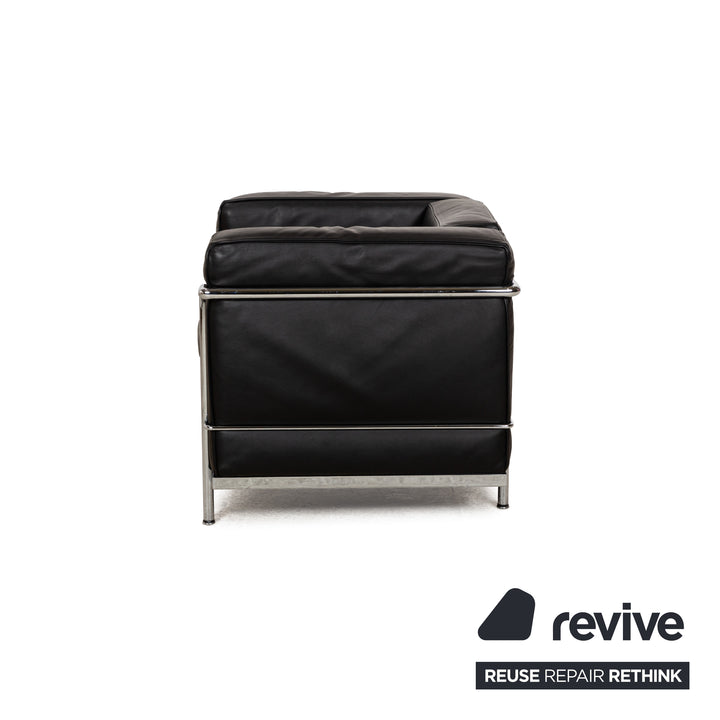 Cassina LC 2 Leather Armchair Set Black