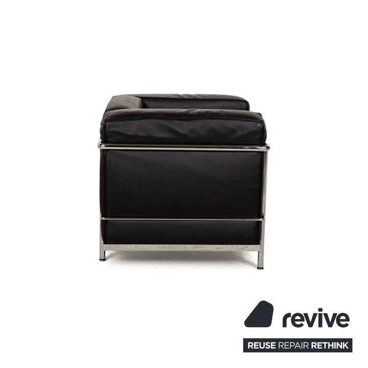 Cassina LC 2 Leder Sessel Schwarz