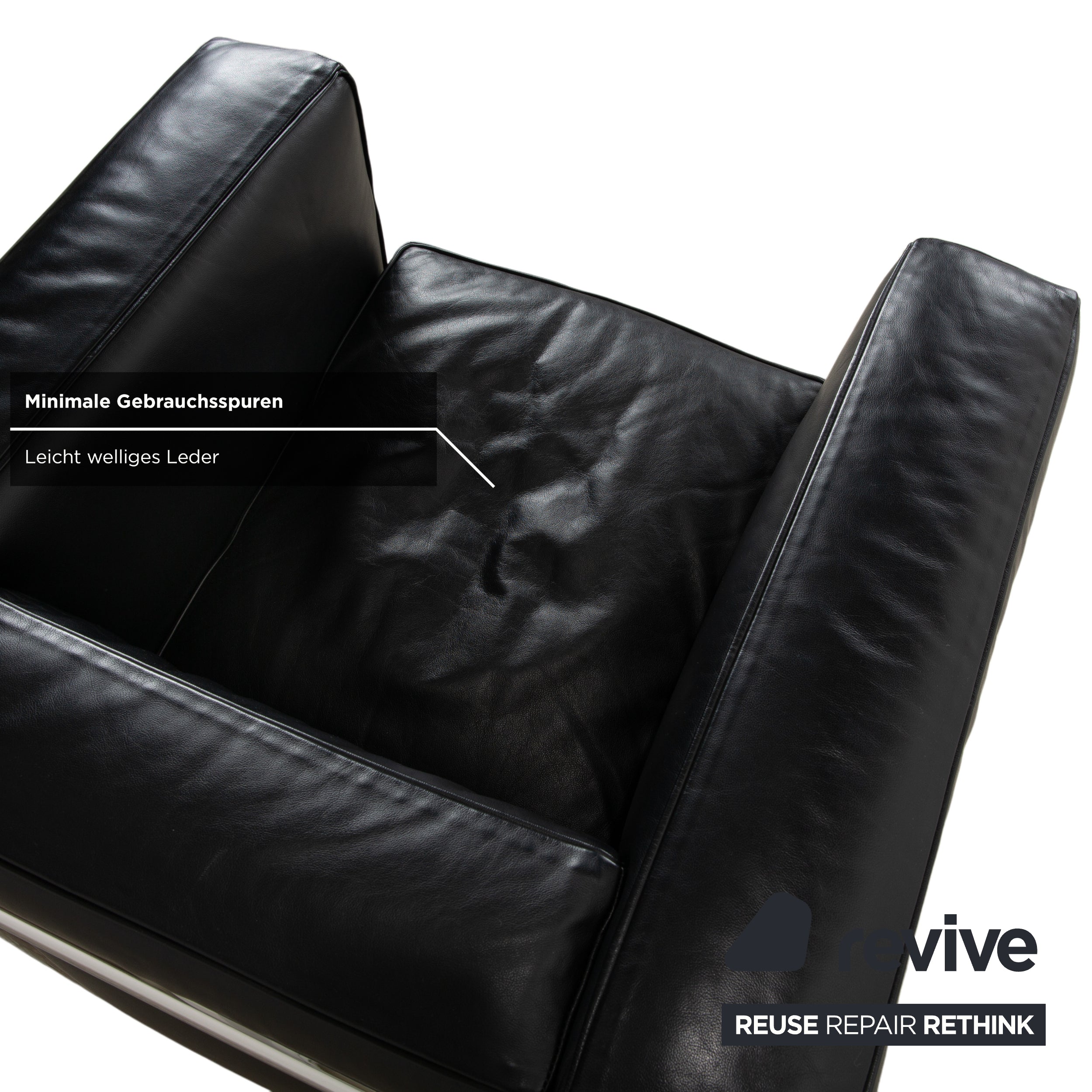Cassina LC 2 Leather Armchair Black