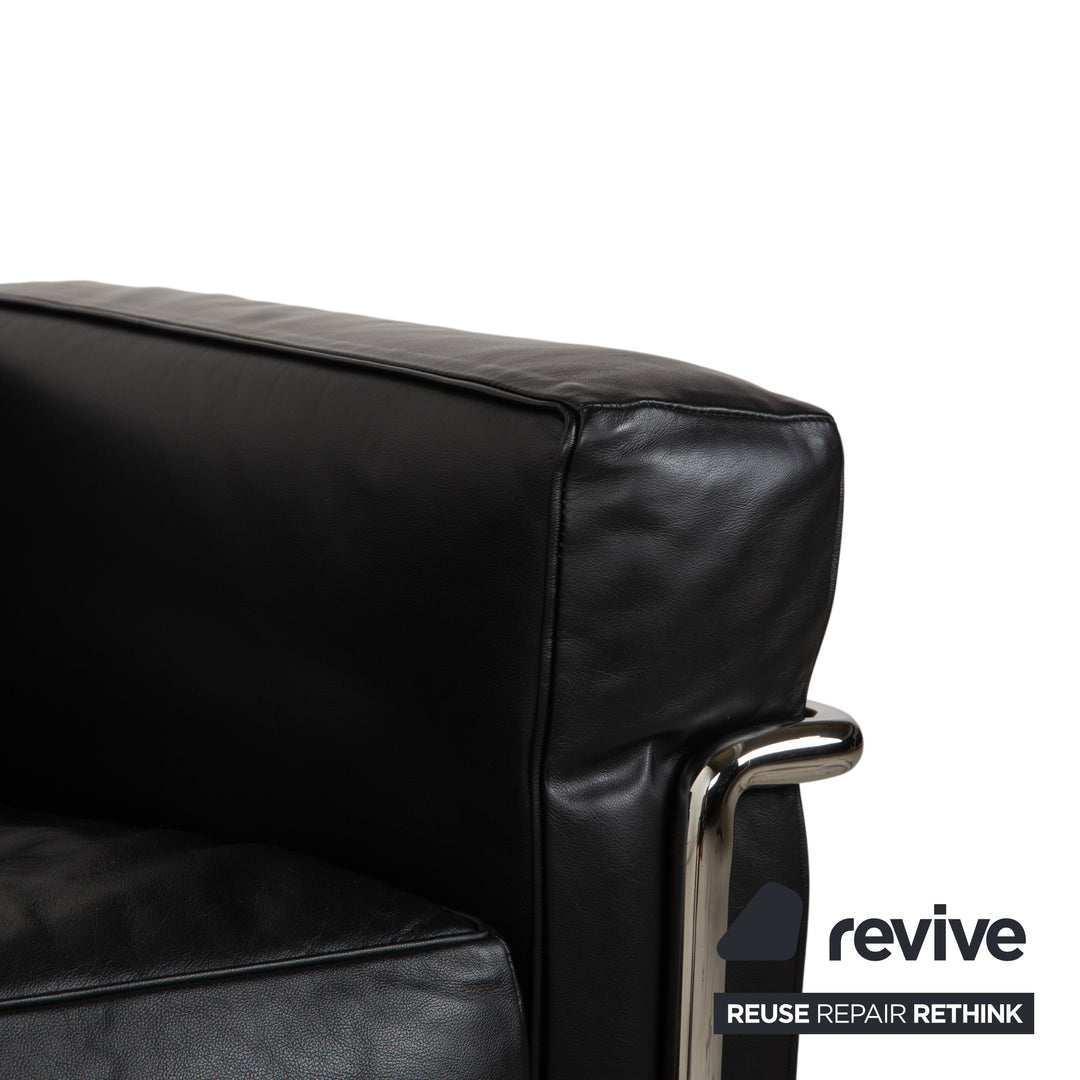 Cassina LC 2 Leder Sessel Schwarz