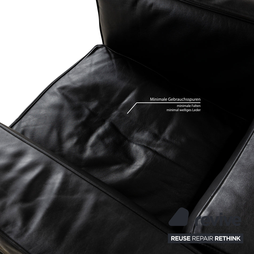 Cassina LC 2 Leder Sessel Schwarz