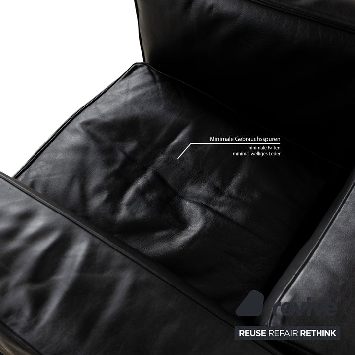 Cassina LC 2 Leder Sessel Schwarz