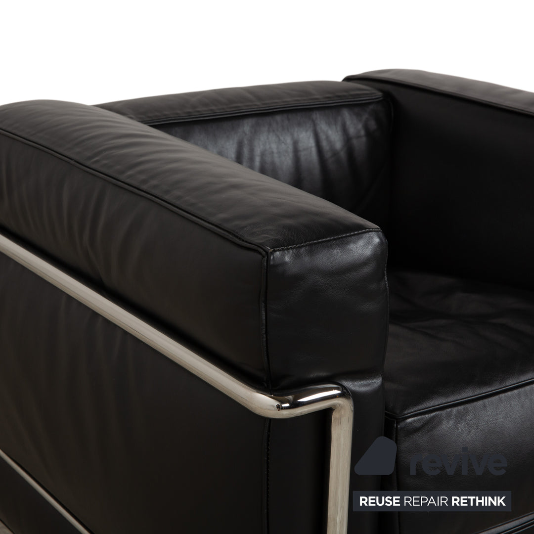 Cassina LC 2 Leder Sessel Schwarz