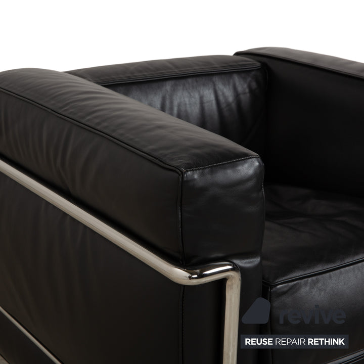 Cassina LC 2 Leder Sessel Schwarz