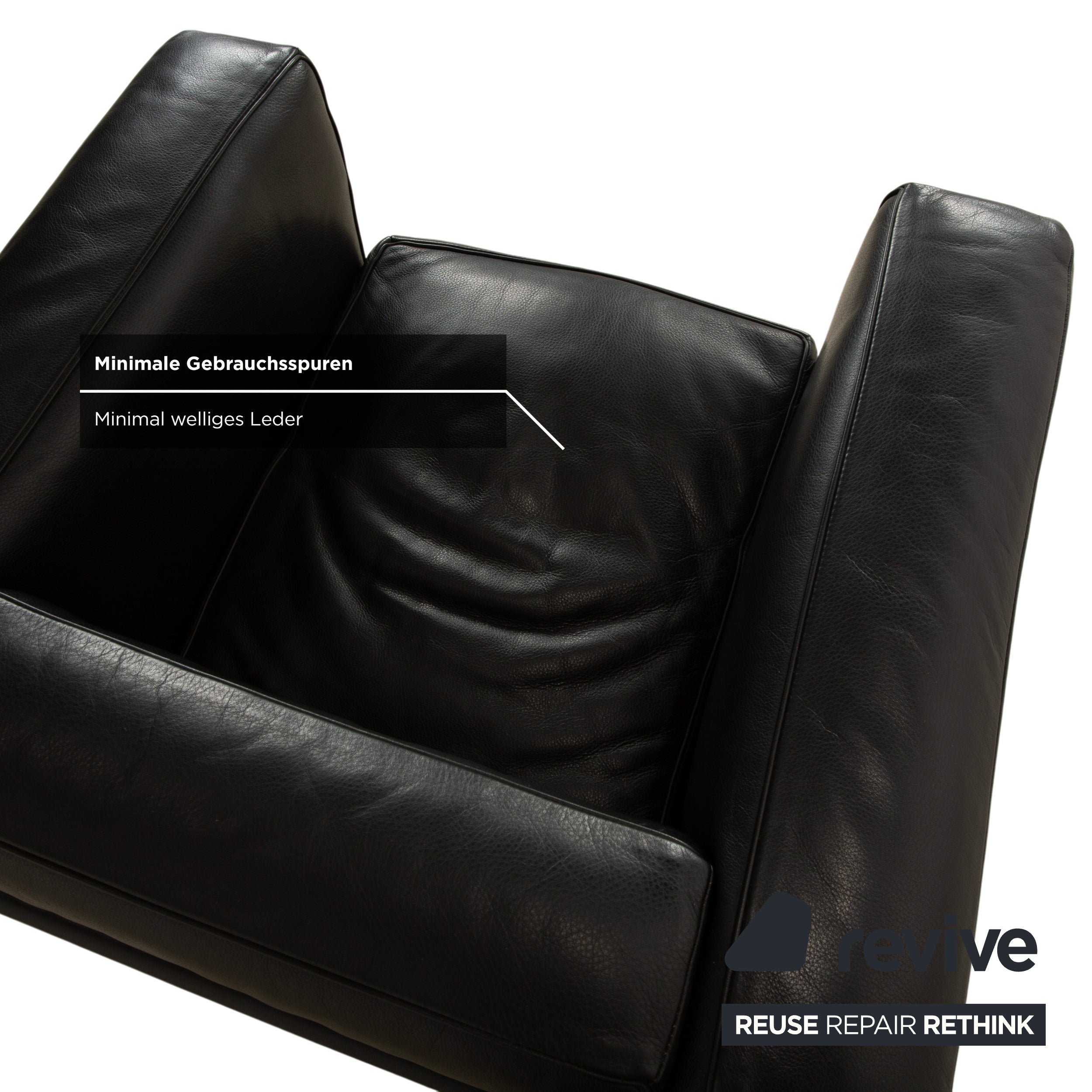 Cassina LC 2 Leder Sessel Schwarz