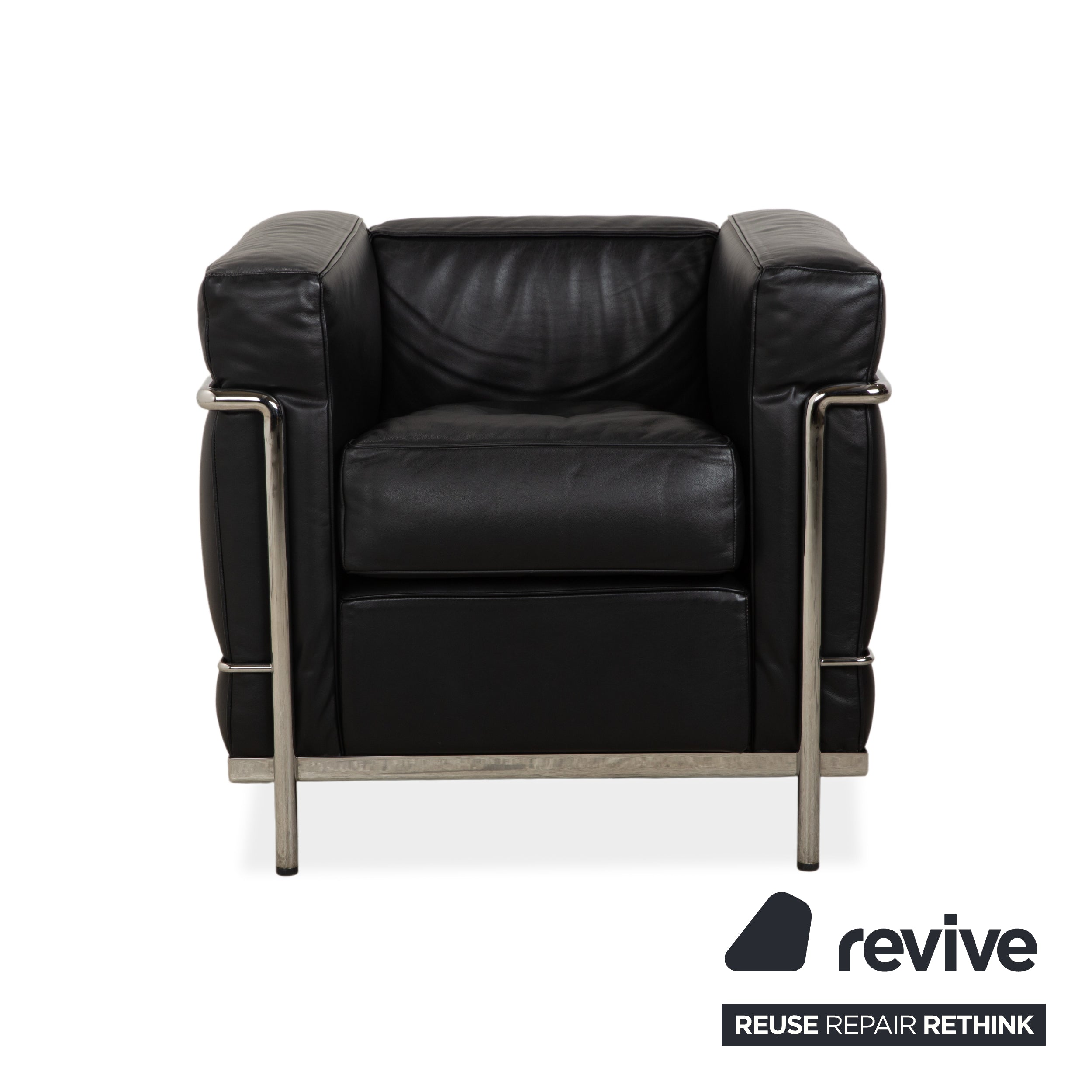 Cassina LC 2 Leather Armchair Black