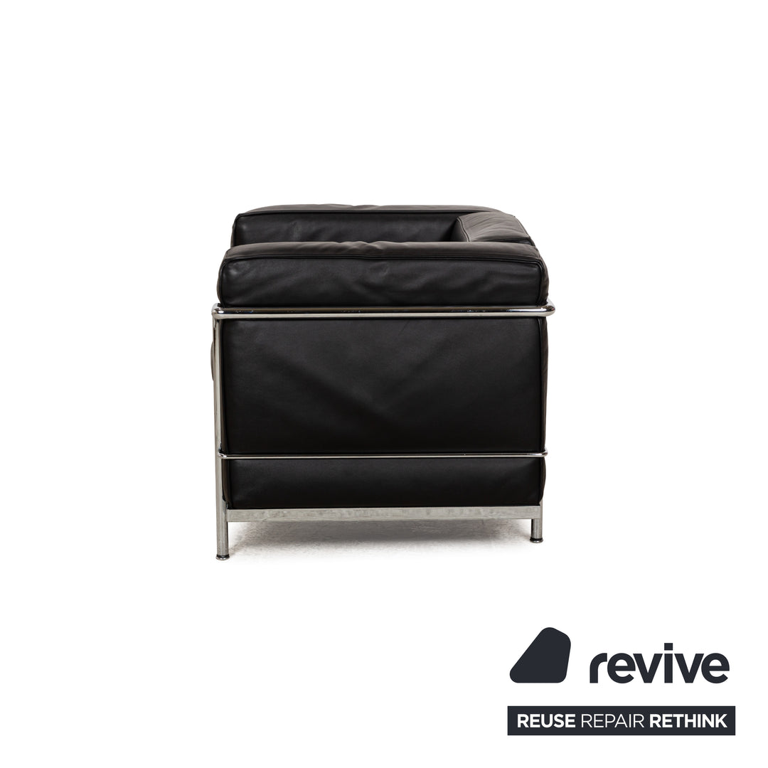 Cassina LC 2 Leder Sessel Schwarz