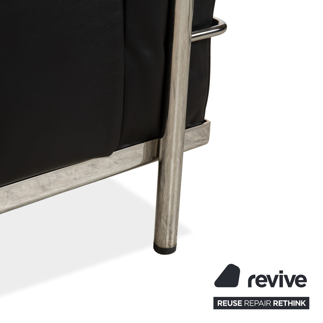 Cassina LC 2 Leder Sessel Schwarz