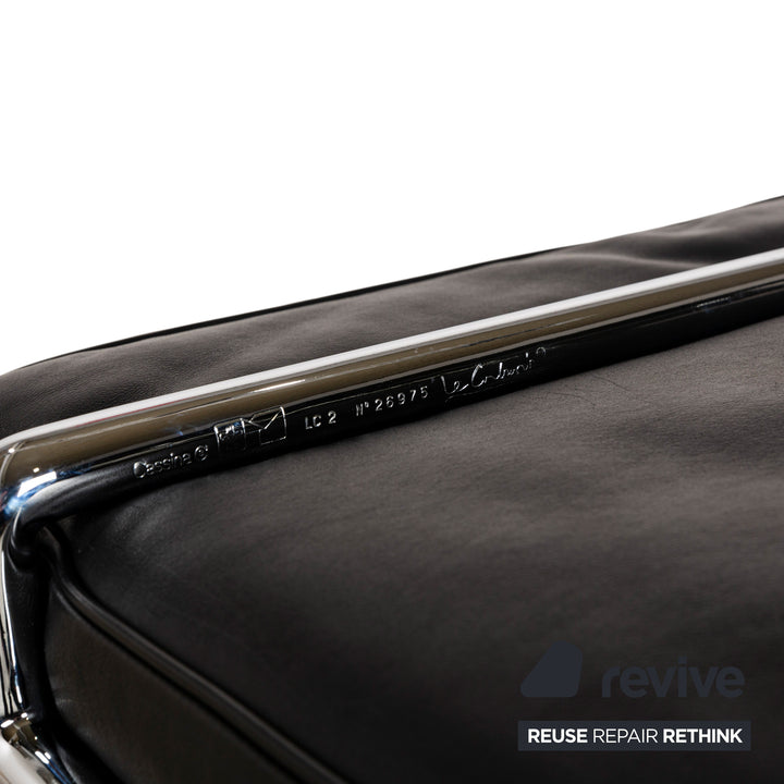Cassina LC 2 Leder Sessel Schwarz