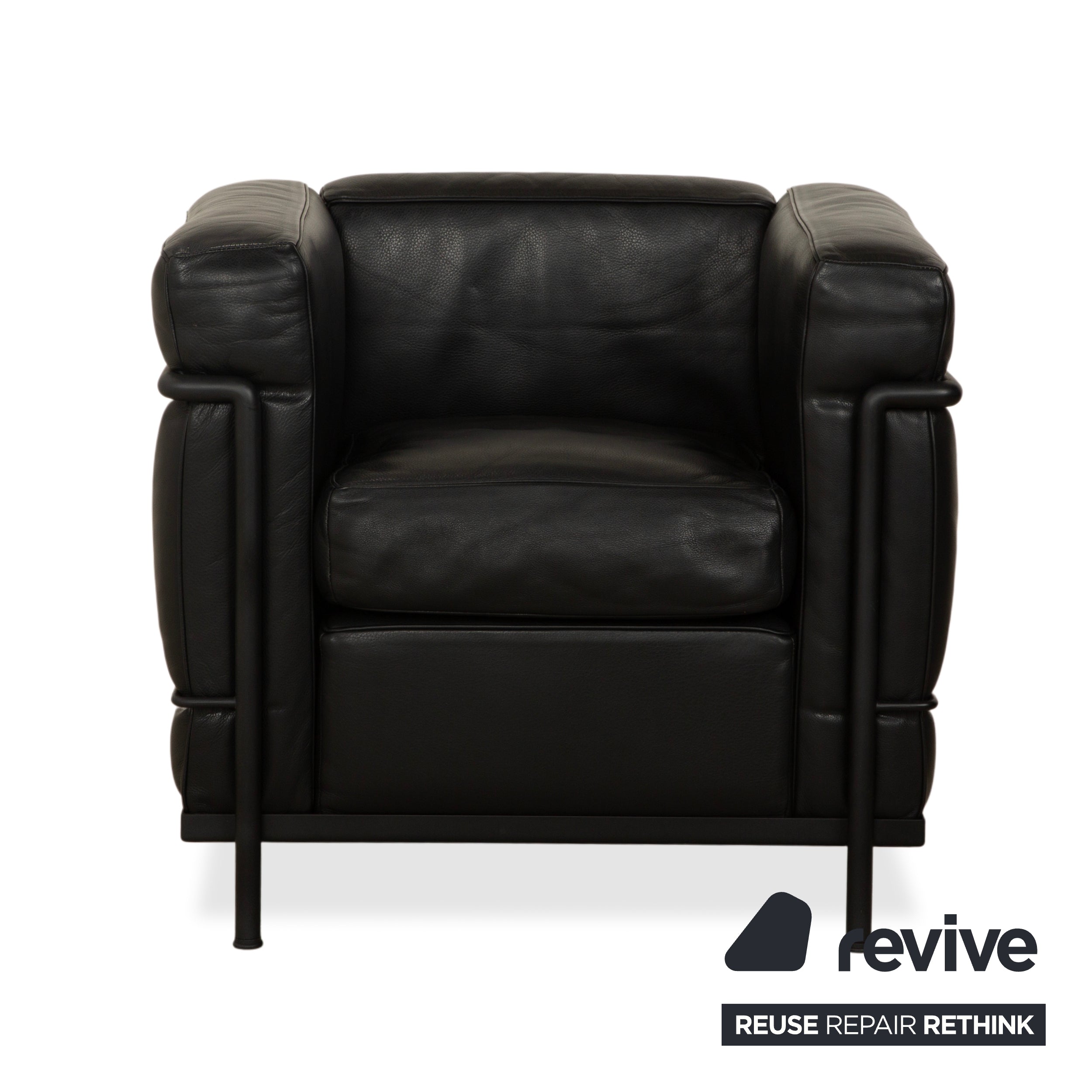 Cassina LC 2 Leather Armchair Black