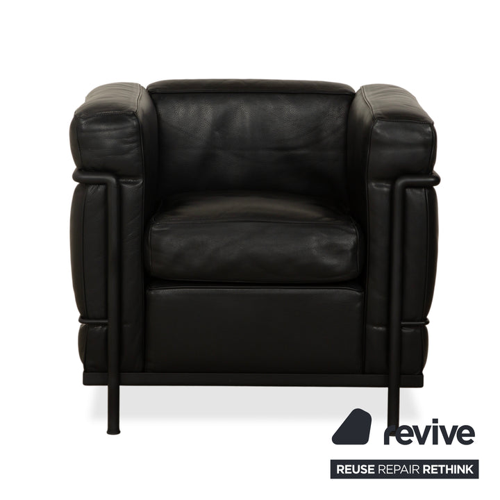 Fauteuil Cassina LC 2 en cuir noir