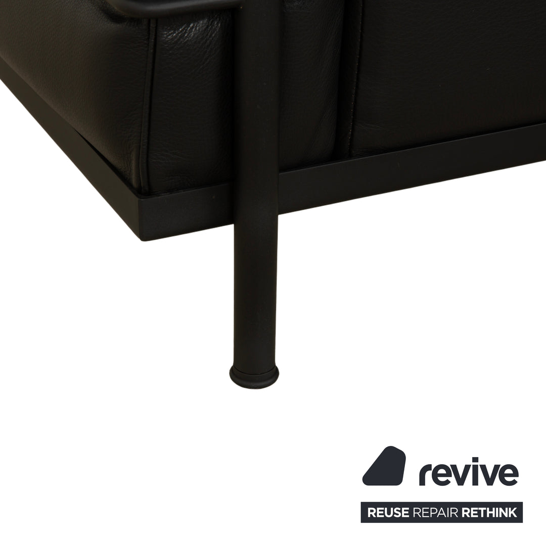 Cassina LC 2 Leather Armchair Black