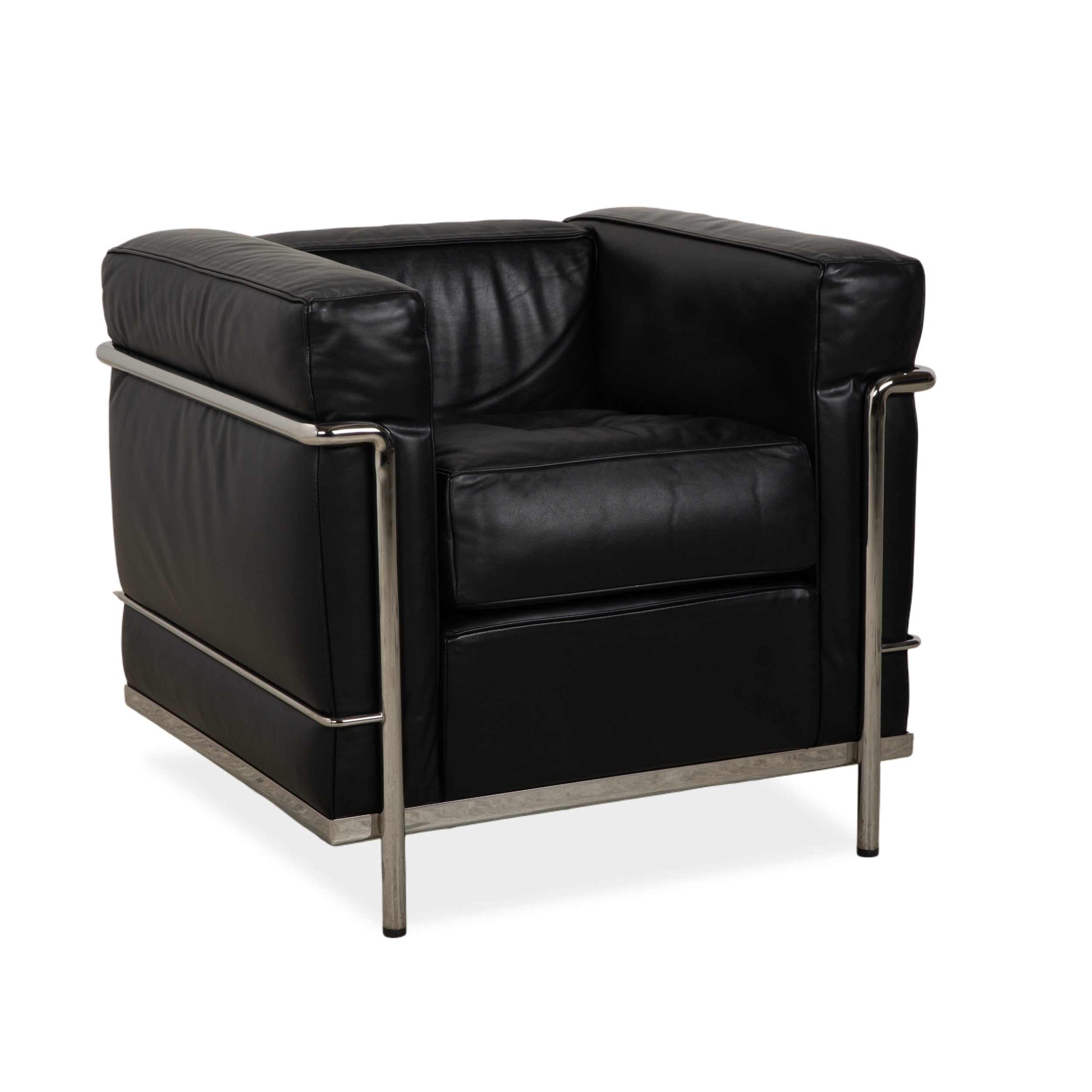Cassina LC 2 Leather Armchair Black