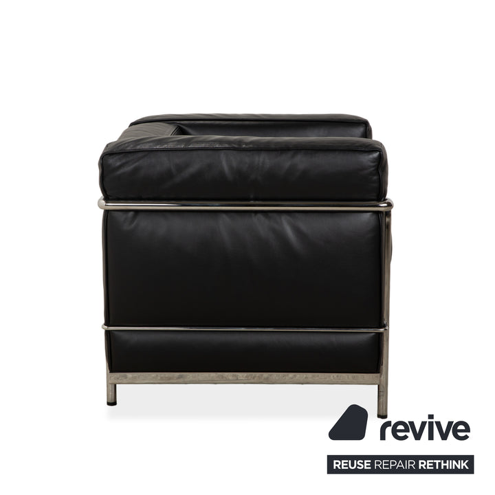 Cassina LC 2 Leder Sessel Schwarz