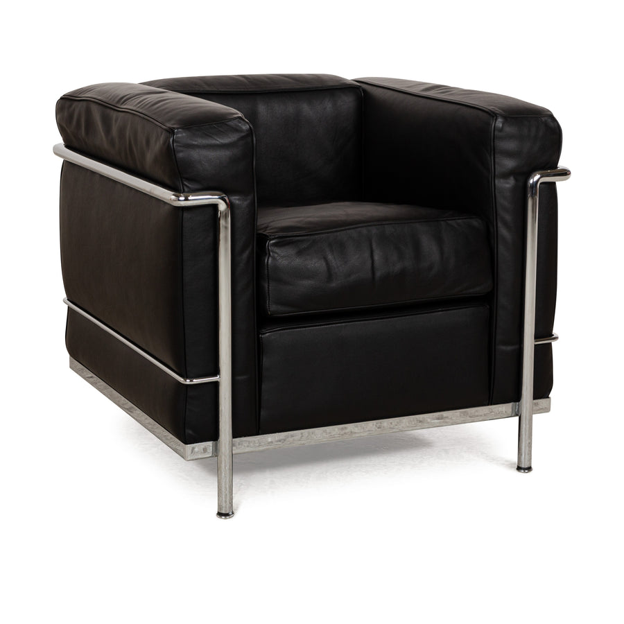 Cassina LC 2 Leder Sessel Schwarz