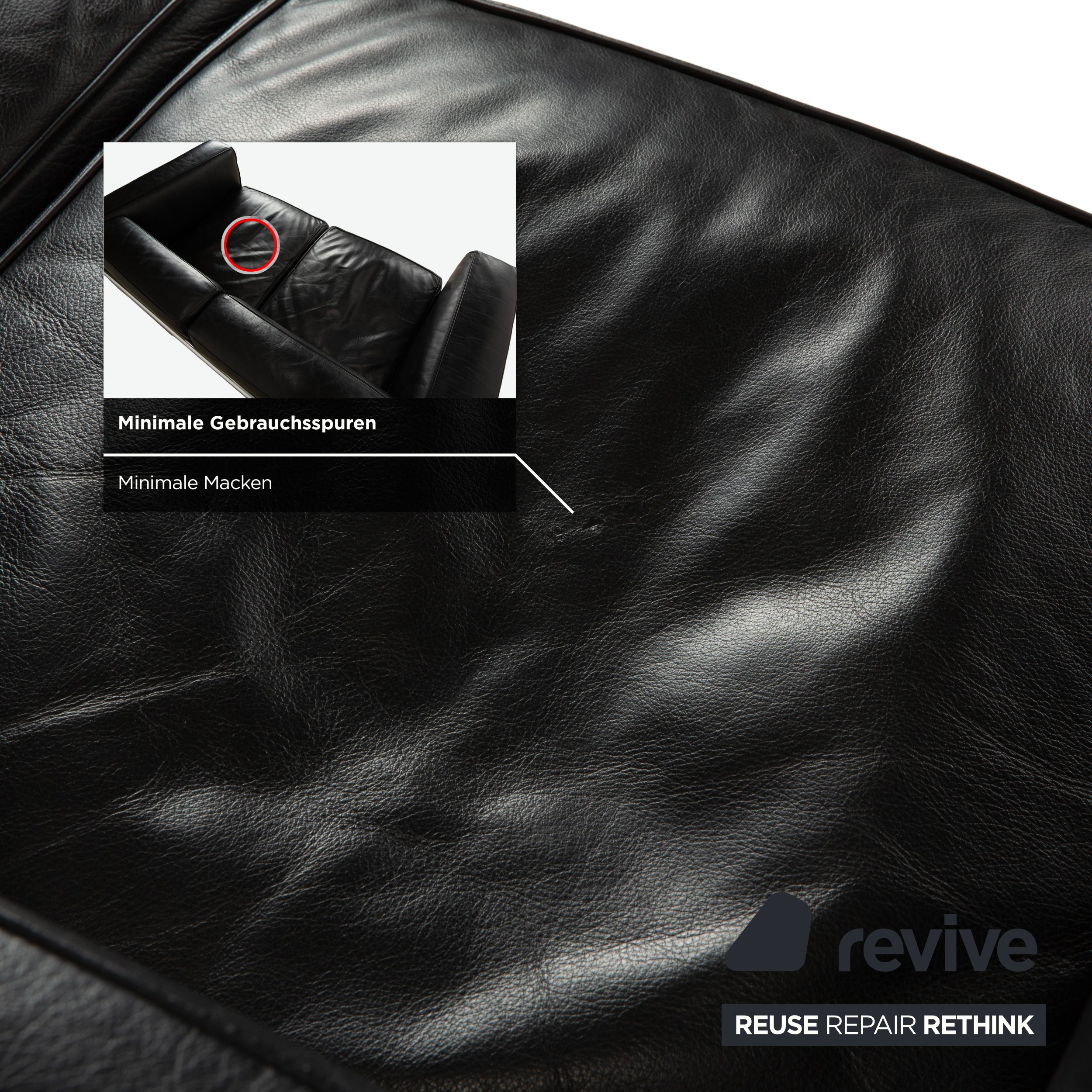 Cassina LC 2 Leather Sofa Black Two-Seater Le Corbusier Chrome