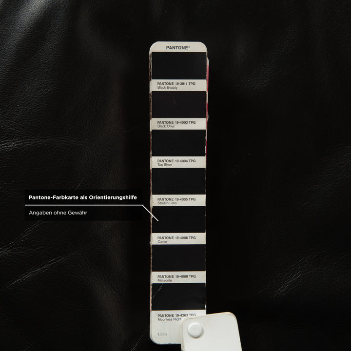 Canapé en cuir noir Cassina LC 2, fauteuil deux places Le Corbusier chromé