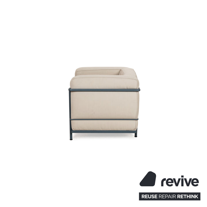 Cassina LC 2 Stoff Sessel Creme Bauhaus