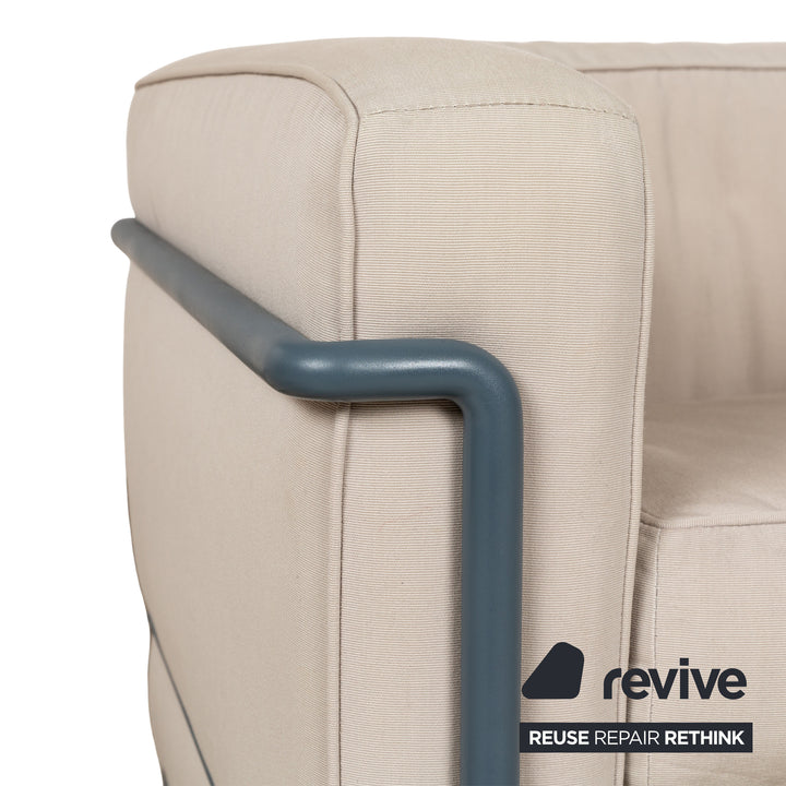 Cassina LC 2 Stoff Sessel Creme Bauhaus