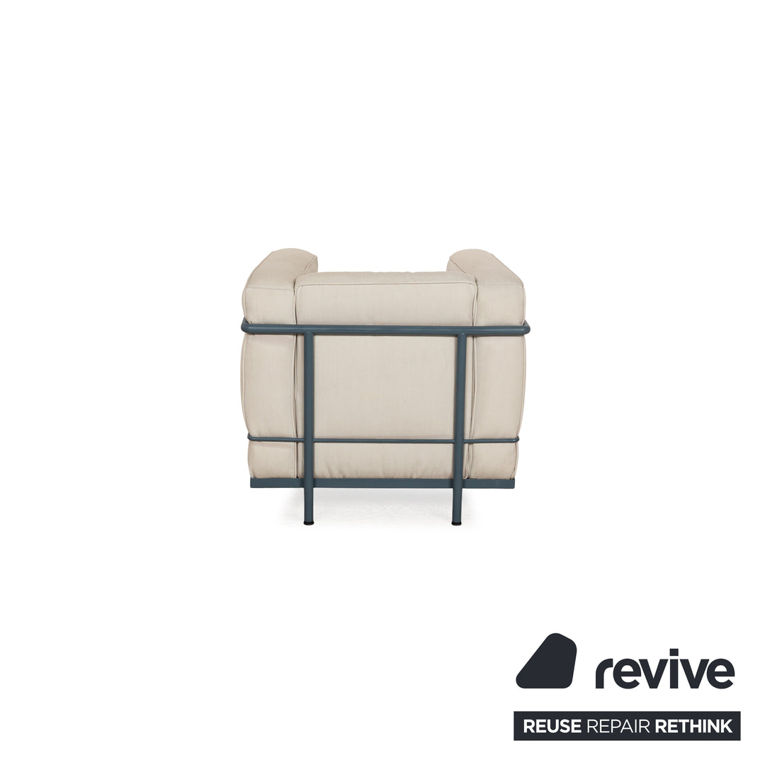 Cassina LC 2 Stoff Sessel Creme Bauhaus