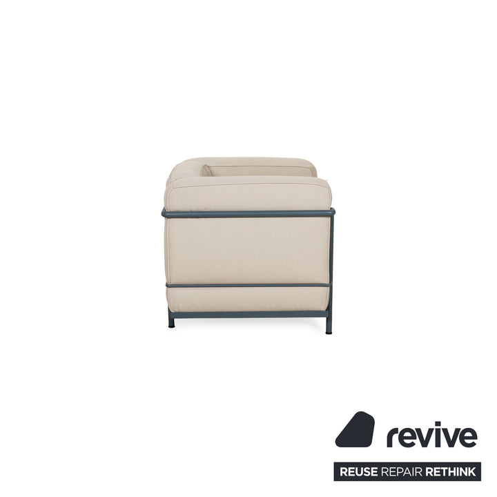 Cassina LC 2 Stoff Sessel Creme Bauhaus