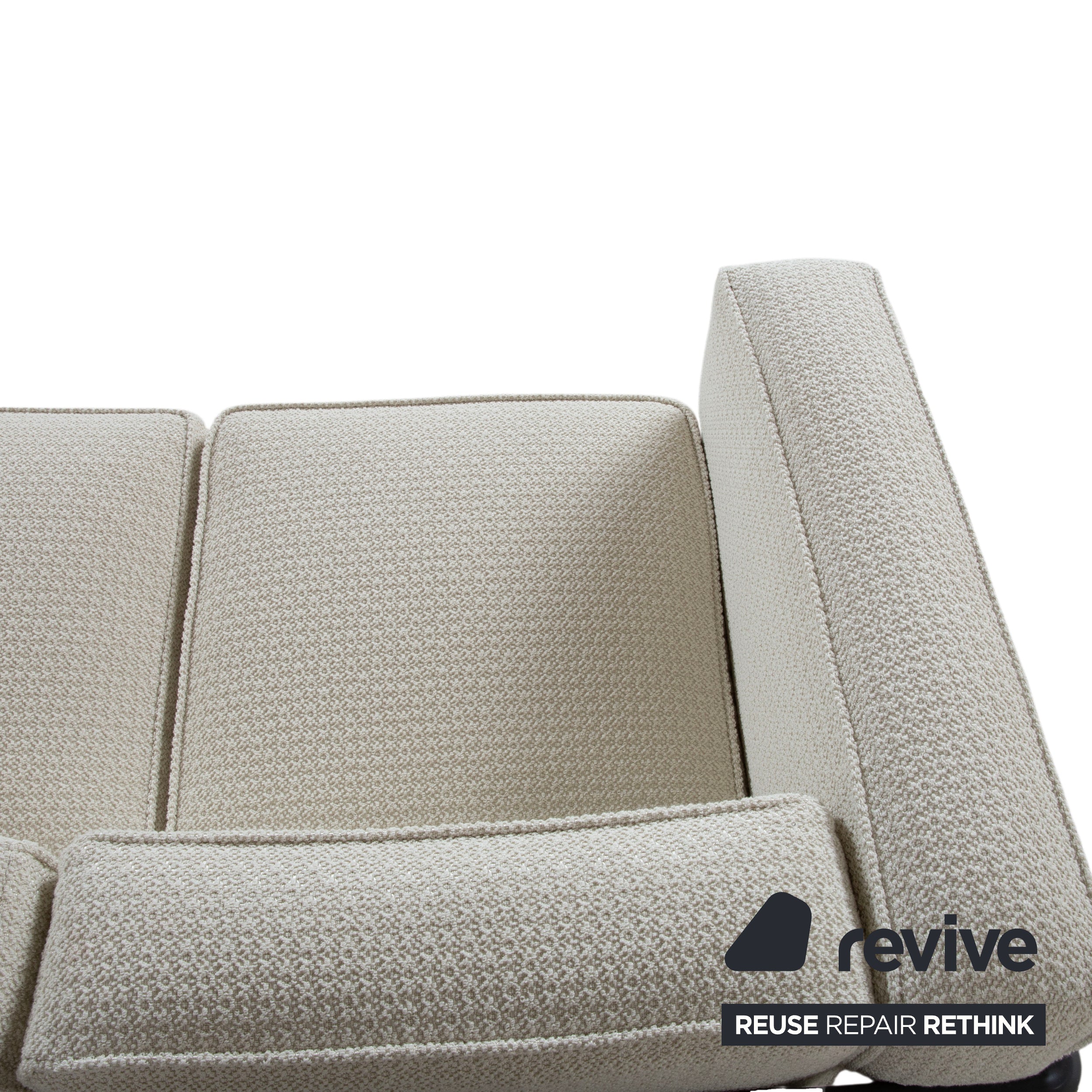 Cassina LC 2 Stoff Zweisitzer Creme Weiß Beige Sofa Couch Bauhaus