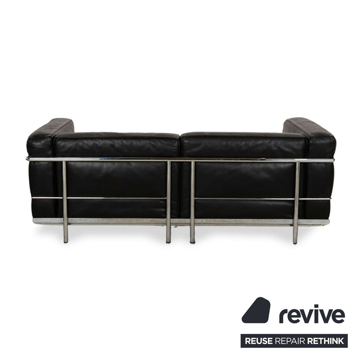 Cassina LC 3 Le Corbusier Leder Zweisitzer Schwarz Bauhaus 2x Couch