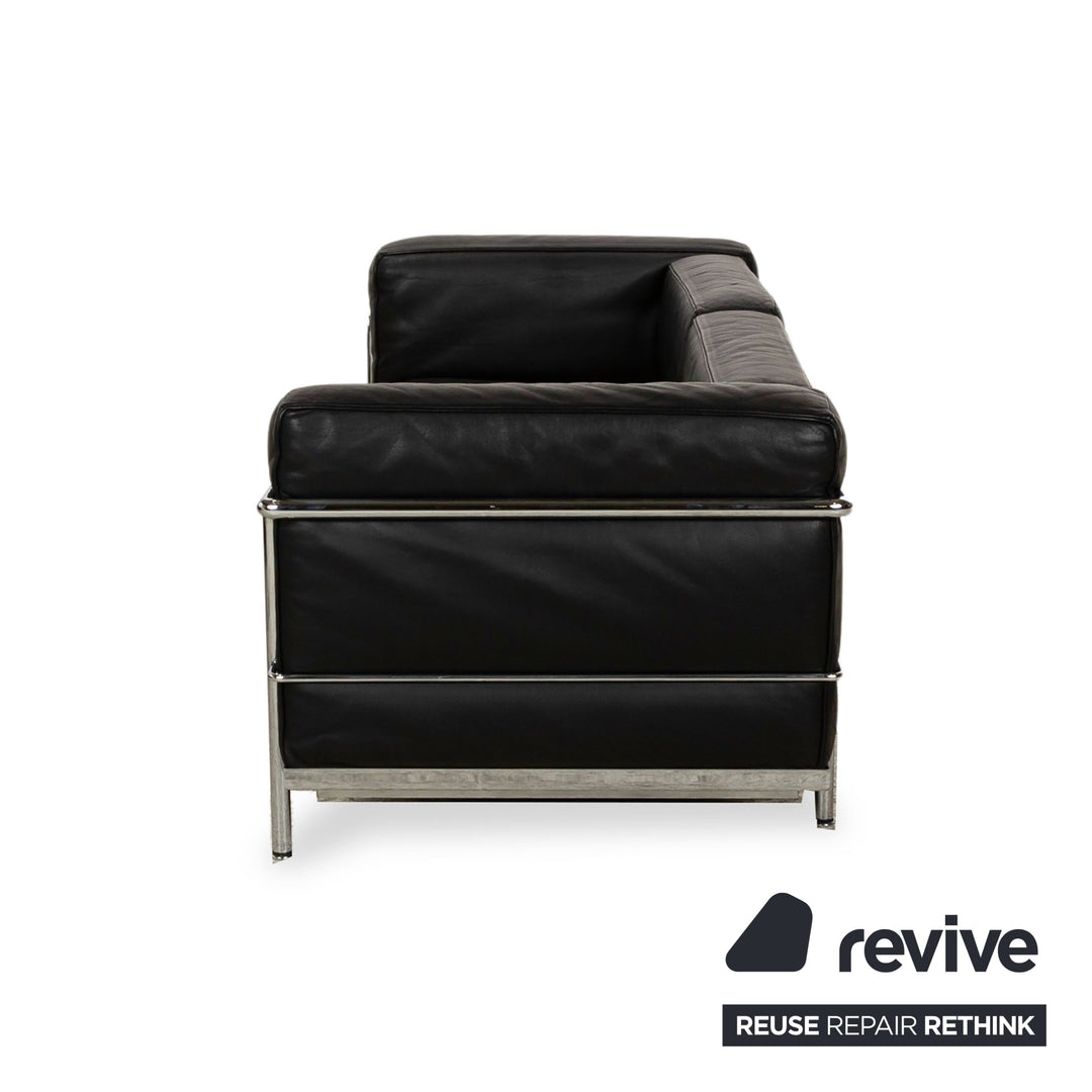 Cassina LC 3 Le Corbusier Cuir Biplace Noir Bauhaus