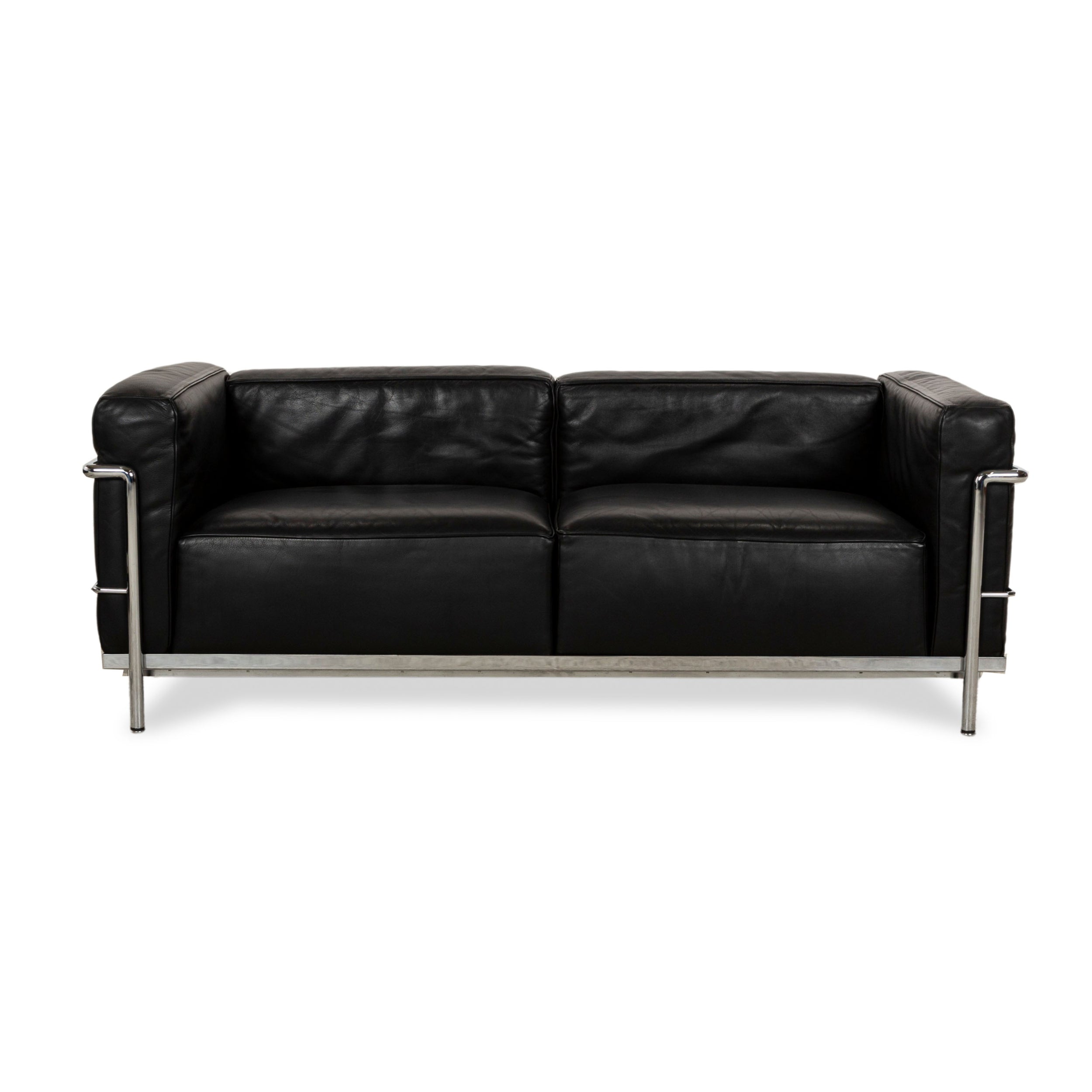 Cassina LC 3 Le Corbusier Cuir Biplace Noir Bauhaus