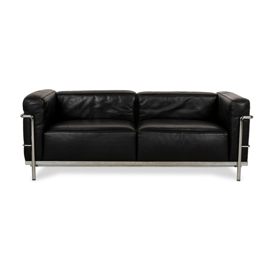 Cassina LC 3 Le Corbusier Leder Zweisitzer Schwarz Bauhaus