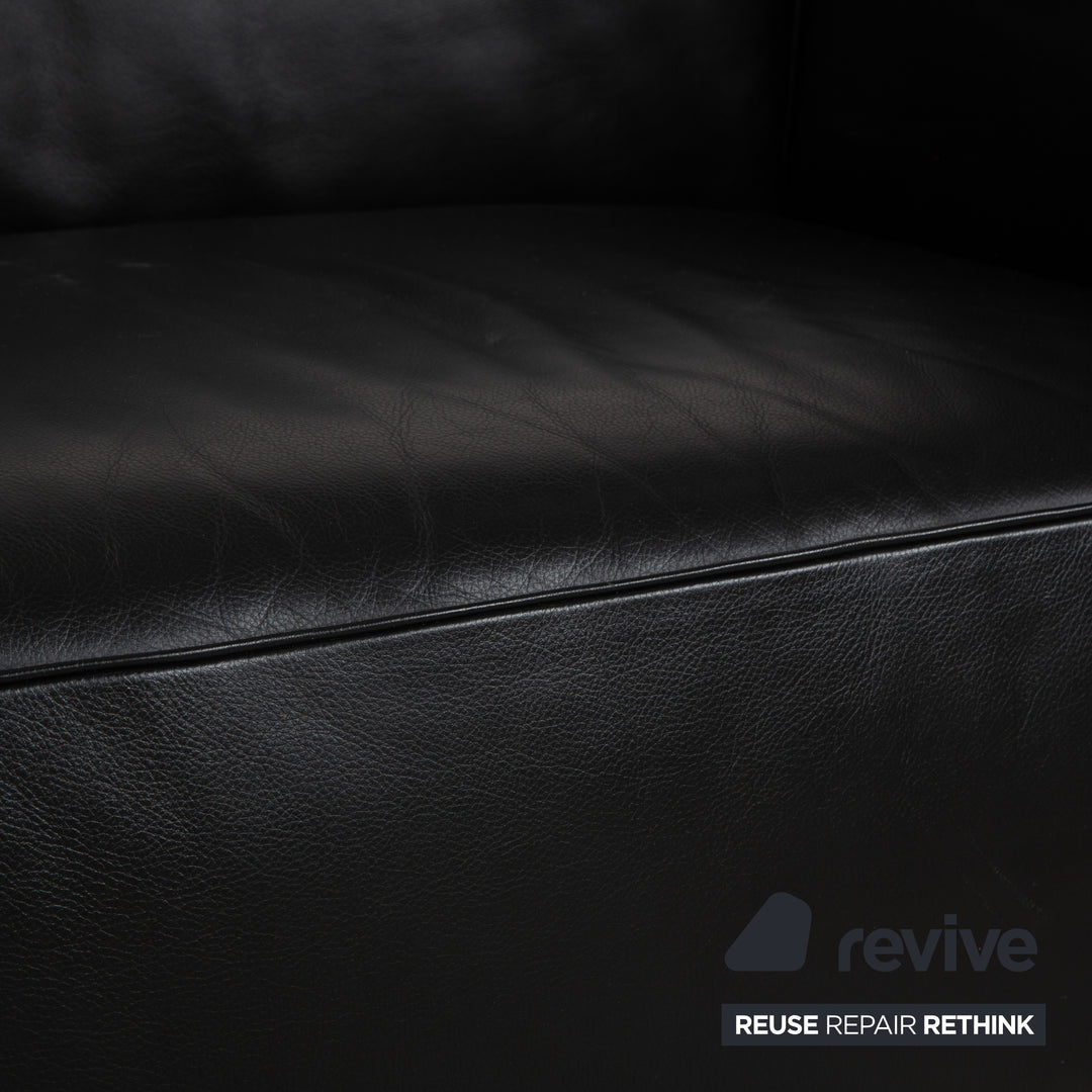 Cassina LC 3 Leather 2x Armchair Black