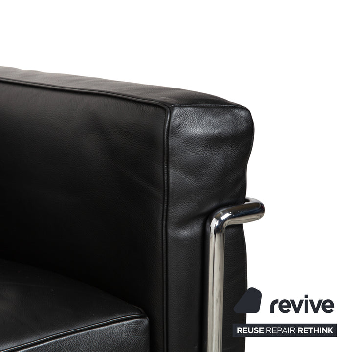 Fauteuil Cassina LC 3 en cuir noir (2 places)