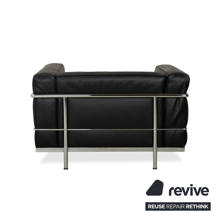 Fauteuil Cassina LC 3 en cuir noir (2 places)