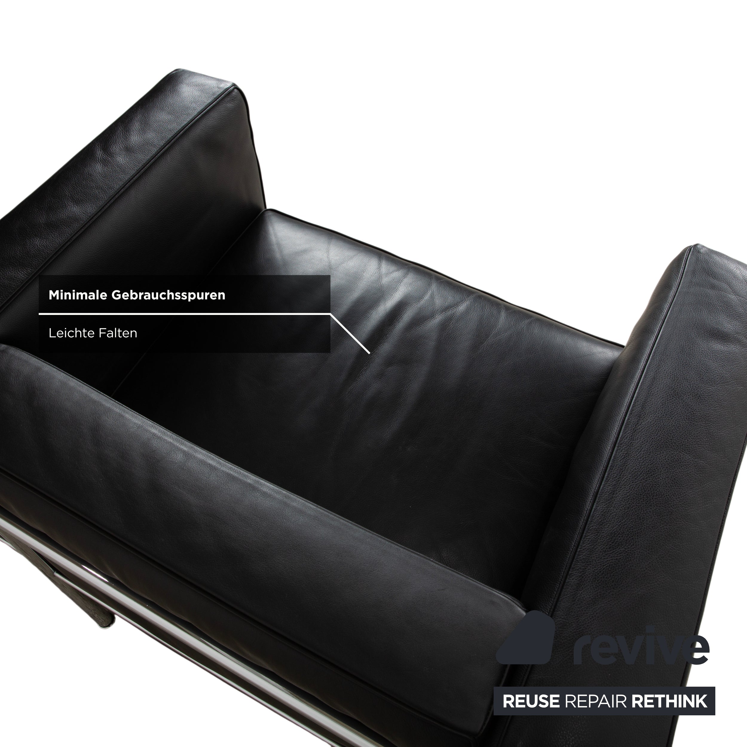 Cassina LC 3 Leder 2x Sessel Schwarz