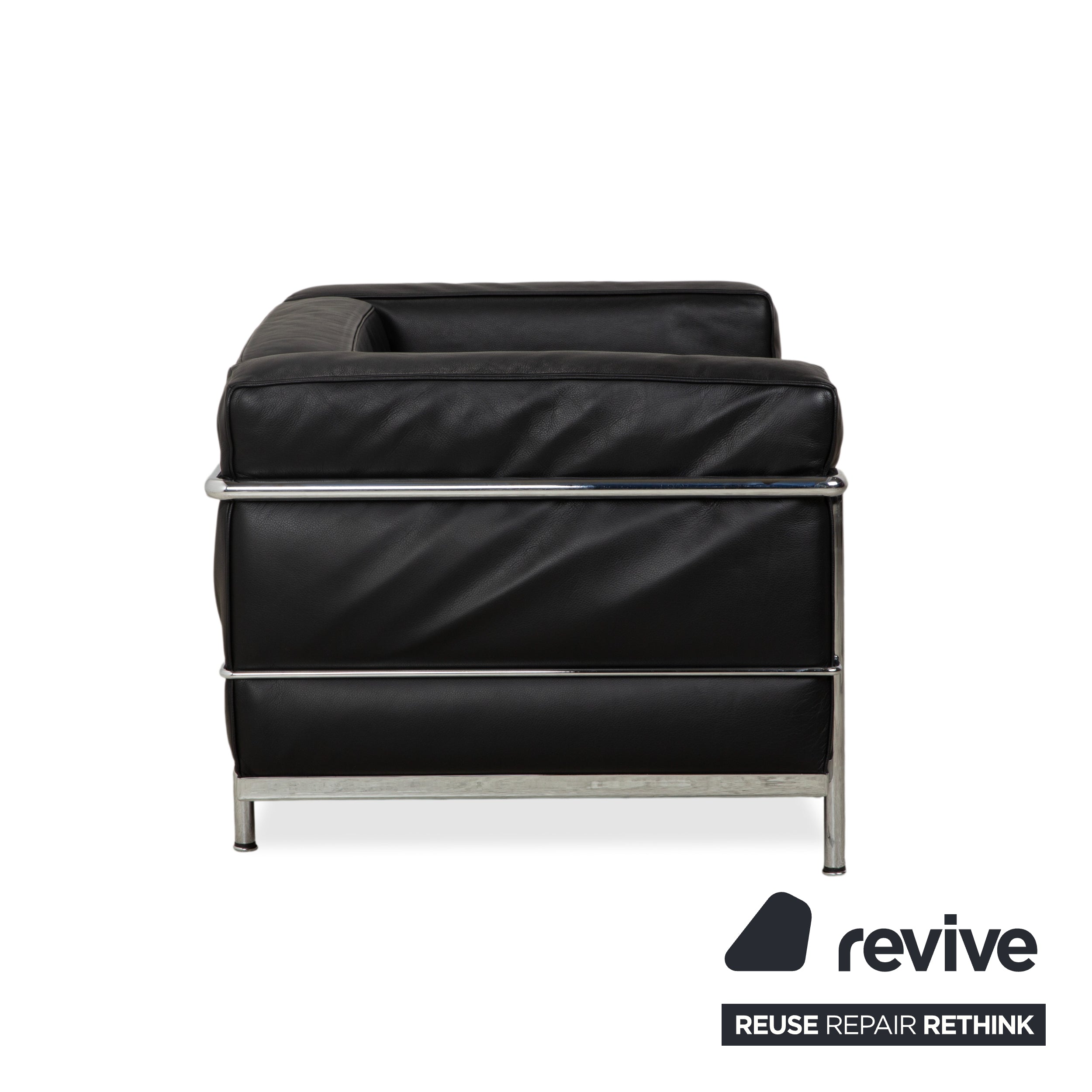 Cassina LC 3 Leather 2x Armchair Black