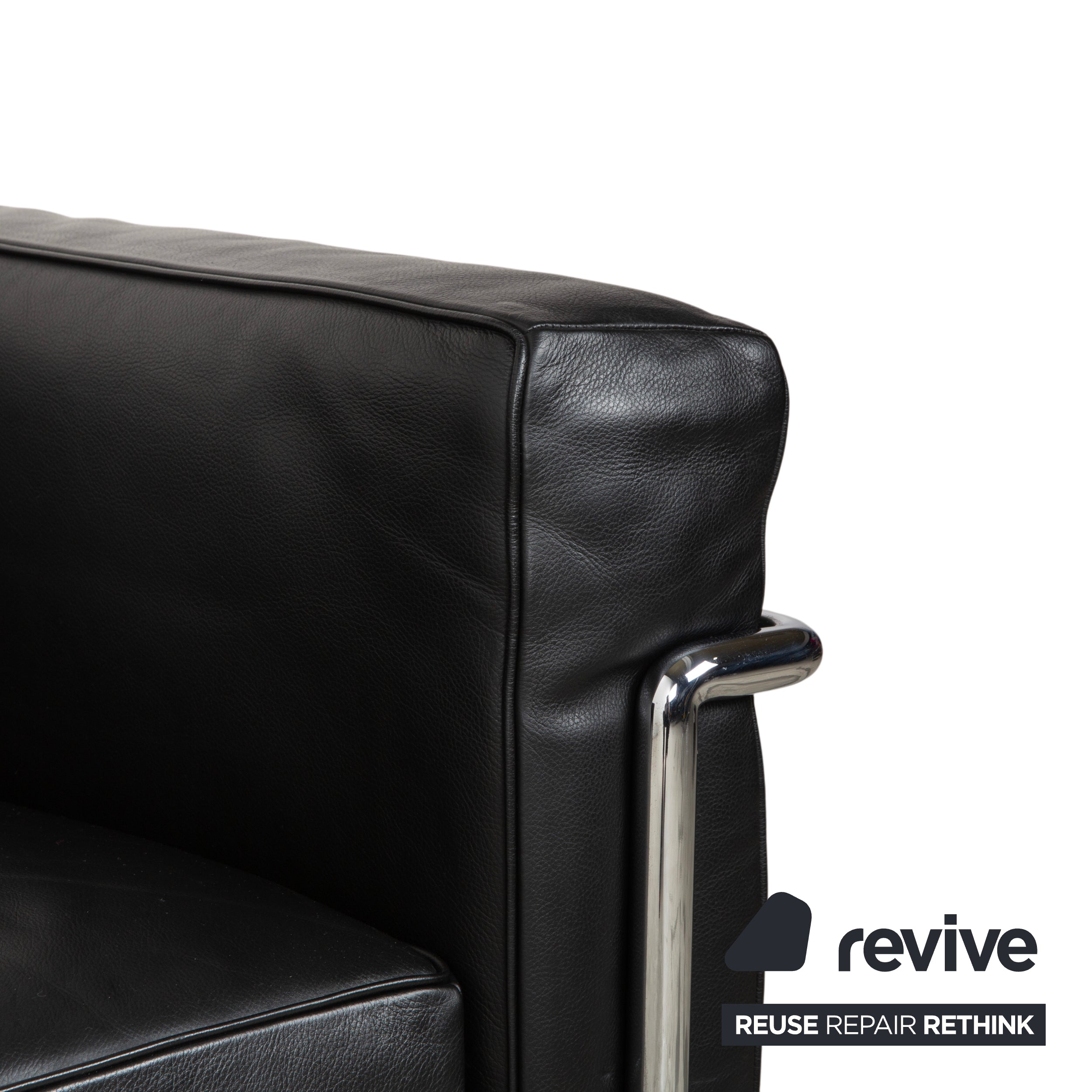 Cassina LC 3 Leder Sessel Schwarz