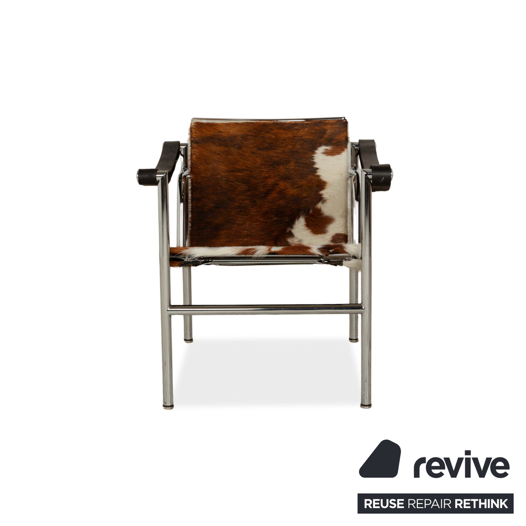 Cassina Le Corbusier LC 1 Fur Armchair Brown Cowhide Bauhaus