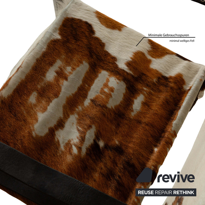 Cassina Le Corbusier LC 1 Fur Armchair Brown Cowhide Bauhaus