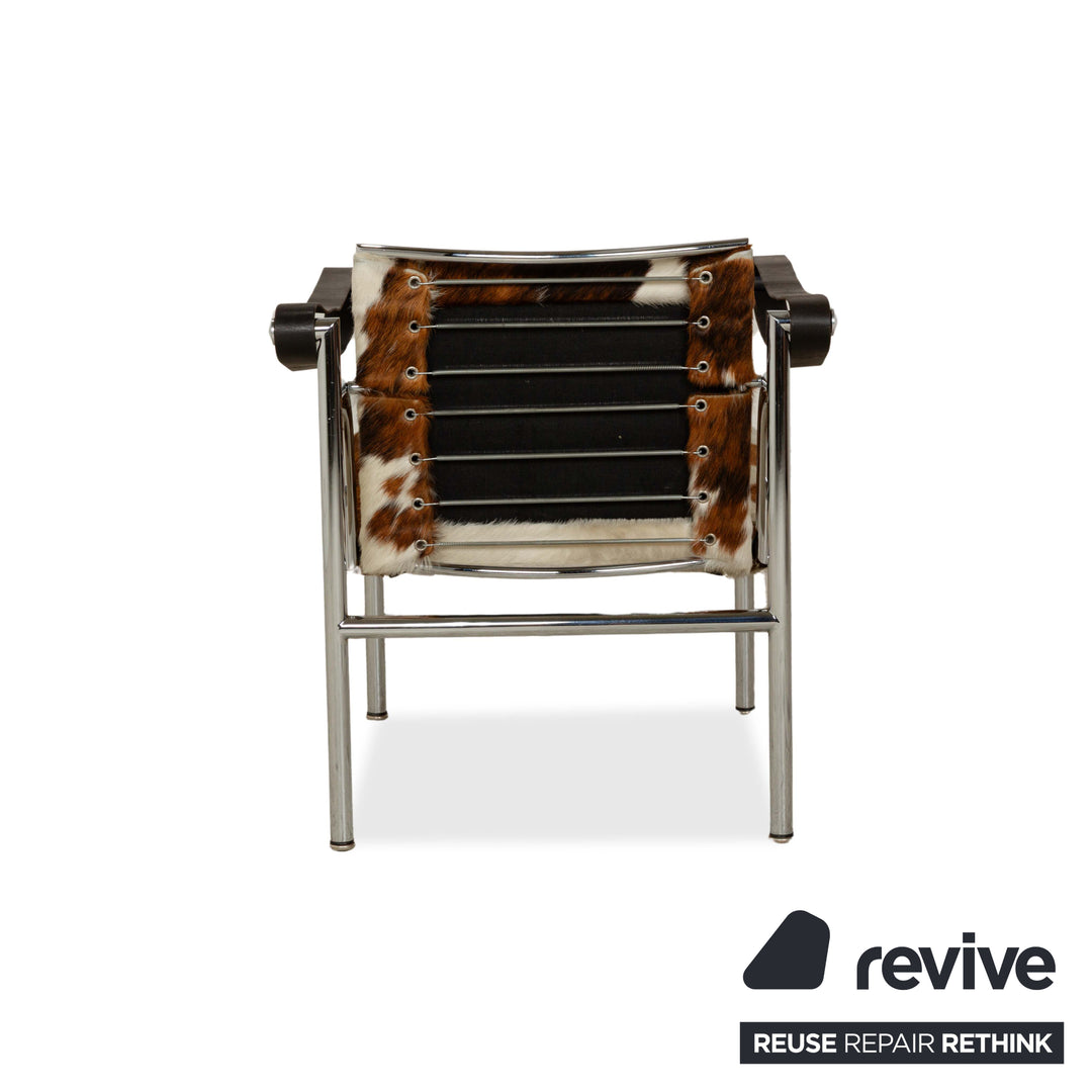Cassina Le Corbusier LC 1 Fur Armchair Brown Cowhide Bauhaus